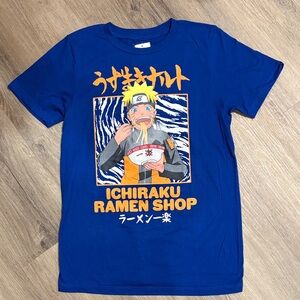 Kids Blue Naruto Ichiraku Ramen Shop T-Shirt